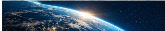 Earth horizon seen from space